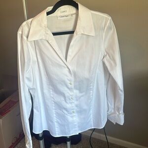 White button up Calvin Klein blouse